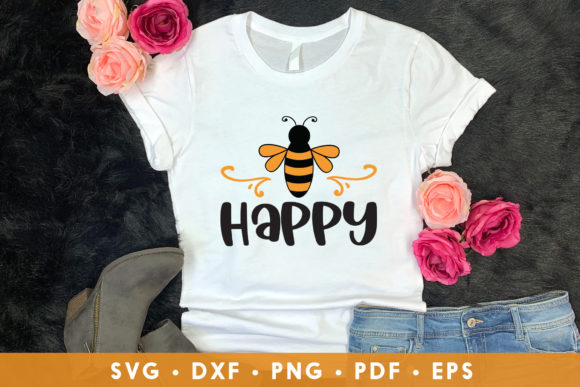 Bee Happy, Bee SVG, Bee Quote SVG