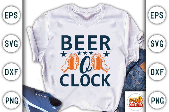 Beer O Clock Graphics for T-Shirt Designs