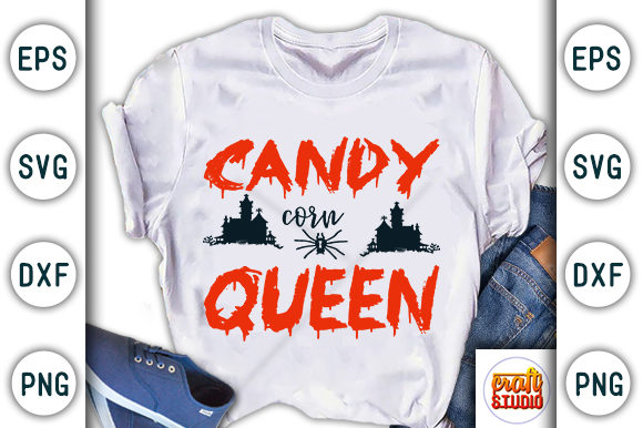 Candy Corn Queen Graphics for T-Shirt Designs