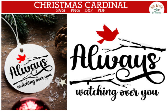 Cardinal Bird Quote SVG, Christmas Bauble