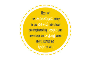 Keep Trying Quote Circle Crafts for School Amp