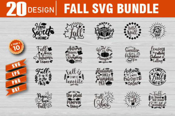 Pumpkin Fall Quote SVG Cut File Bundle: Graphics for Crafts