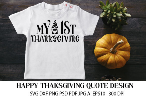 Thanksgiving Gnome Quote SVG for Crafts and Graphics