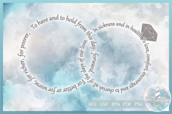 Wedding Vows Rings SVG for Crafts & Graphics